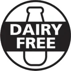 Dairy free roundel, as supplied